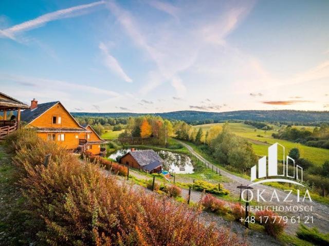 Pensjonat z domkami i basenami w Bieszczadach, 9,4 ha