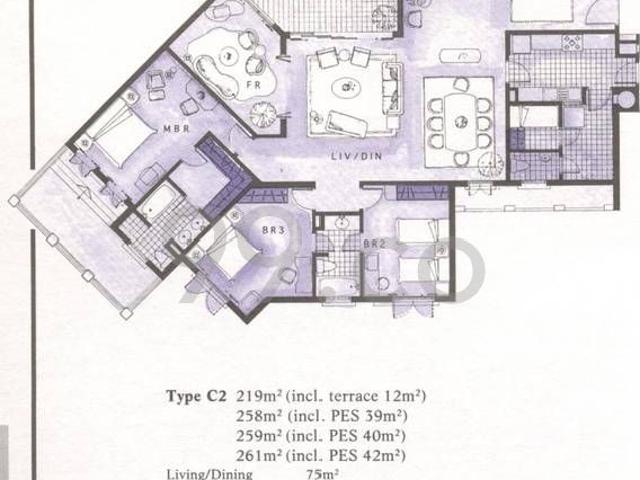 Pebble Bay Condominium For Rent, $7,000, 3 Bed 4 Bath 2,336 sqft $3.00 psf
