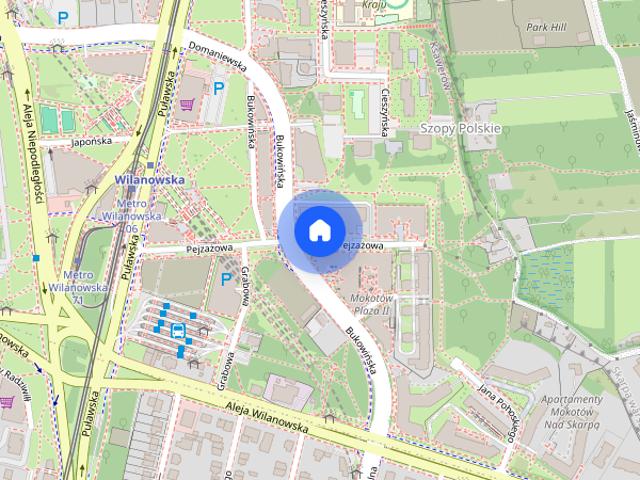 Pejzażowa 2pok 43m, garaż, METRO Wilanowska, basen, FITNESS, od ZARAZ
