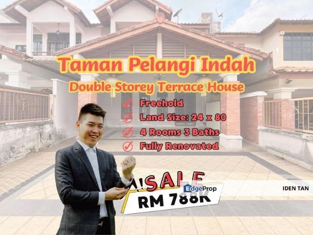 Pelangi Indah Double Storey Terrace House Fully Renovated Unit For Sale Near Taman Gaya, Bestari Indah, Tebrau, Mount Austin, Johor Jaya,Puteri Wangsa