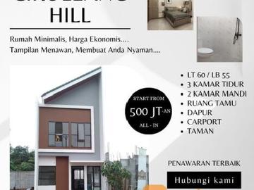 PERUMAHAN BARU TERMURAH DI RUMPIN BOGOR, 2 LANTAI, AKSES 2 MOBIL, CIKOLEANG HILL