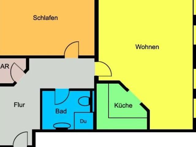 Perfekte 2 Zimmerwohnung mit großem Wohnzimmer und Duschbad in Senftenberg!