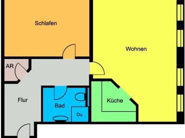 Perfekte 2 Zimmerwohnung mit großem Wohnzimmer und Duschbad in Senftenberg!