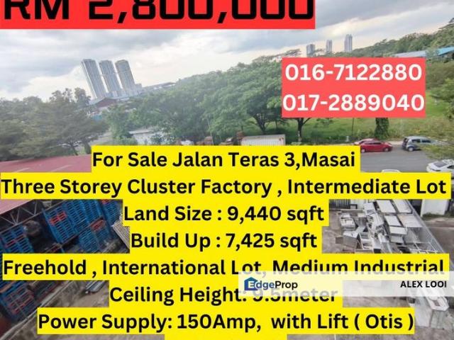 Permas Jaya Senibong 88 3 Storey Cluster Factory For Kota Puteri Plentong Masai Bahru