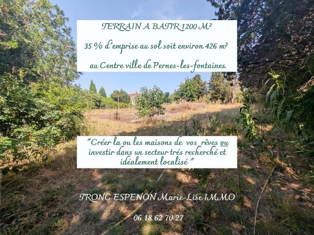 Pernes les Fontaines Vente Terrain 84