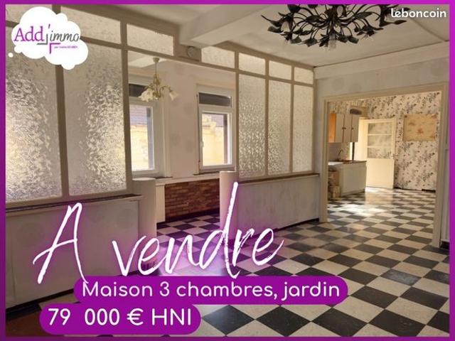 ⚒️Petit prix pour cette maison à rénover, toiture récente et fenêtre PVC, jardin en bout de parcelle