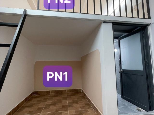 Phòng mới xây có gác + 1pn diện tích lớn mặt tiền chu văn an