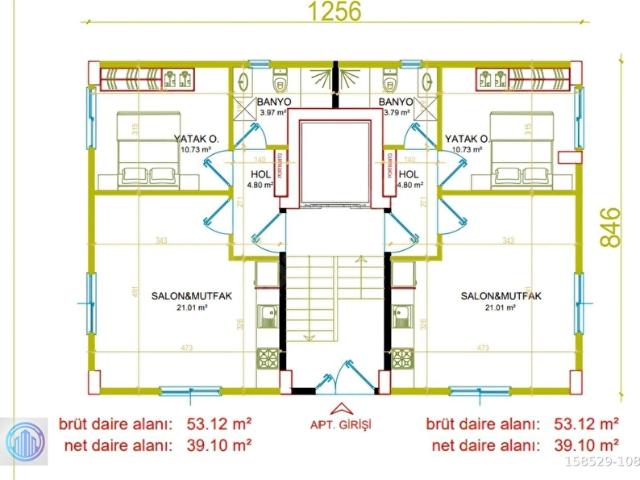 PİAZZA AVM YAKININDA 2027 MAYIS TESLİM PROJEDEN 1+1 YÜKSEK GİRİŞ