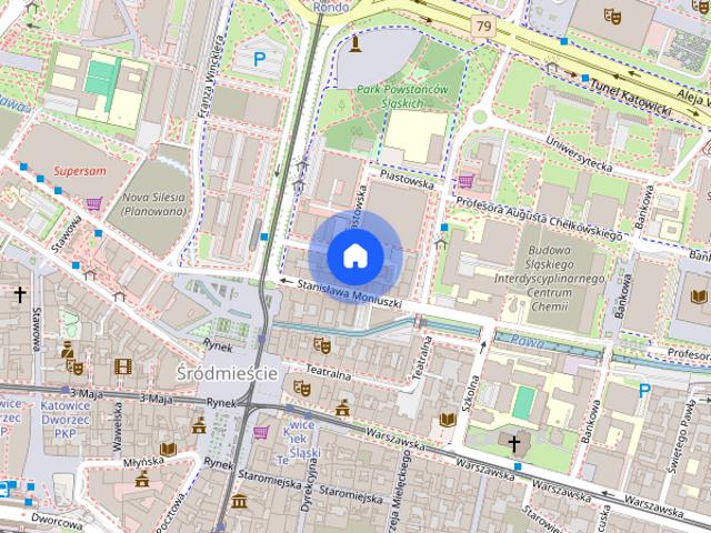 Piękne miekszkanie na wynajem w samym centrum Katowic, dostępne 1.08