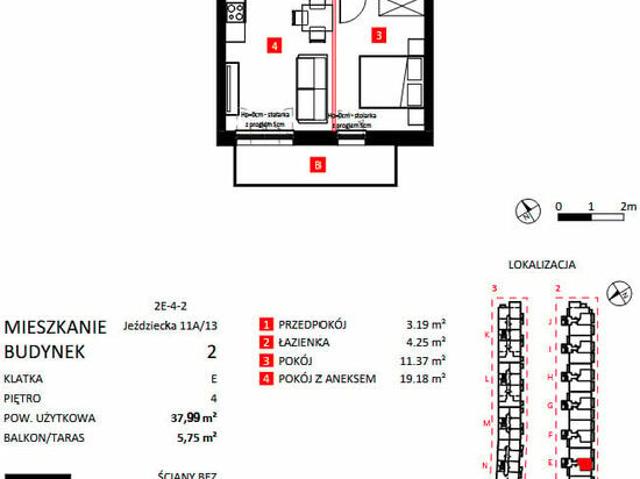 Piękne mieszkanie 2 pokojowe z balkonem/Krzyki, Klecina