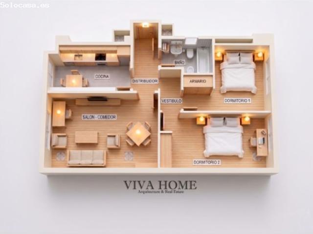 Piso MUY LUMINOSO y REFORMADO de 2 HABITACIONES y 1 baño en Numancia