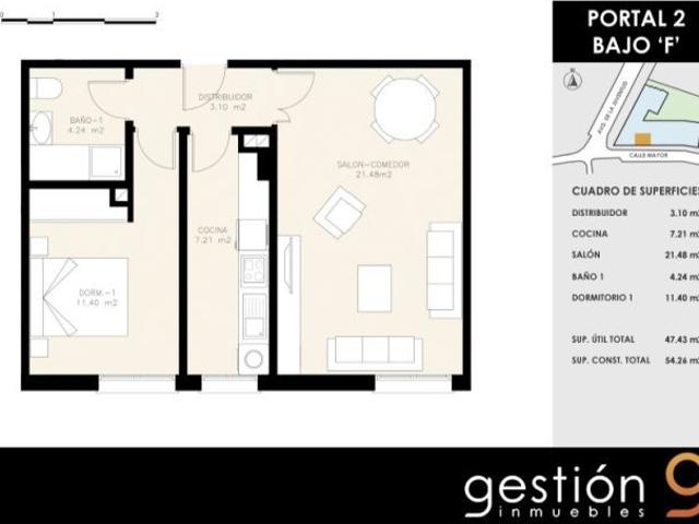 PISO ALQUILER 1 DORMITORIO