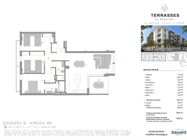 Piso de lujo de 116 m2 en venta en Rocafort, Comunidad Valenciana