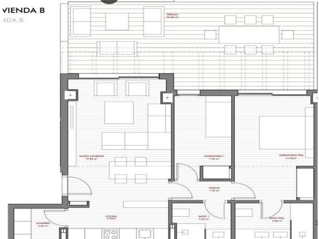 Piso de 2 dormitorios con gran terraza, garaje, trastero y zonas comunes premium