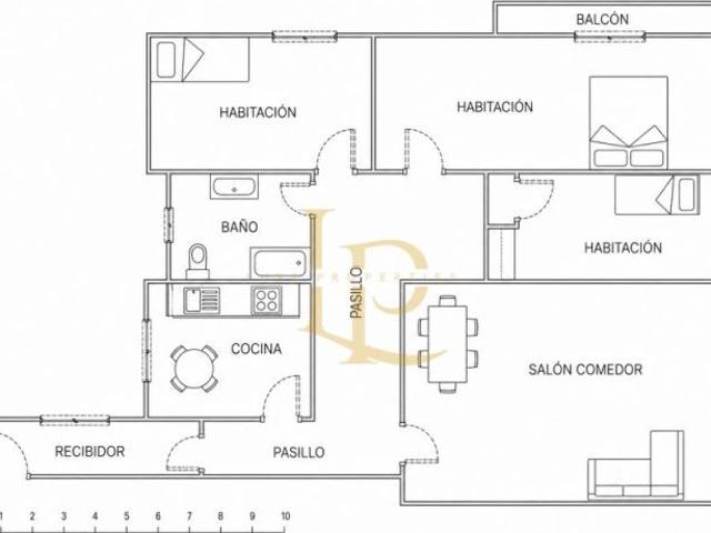 PISO DE 3 HABITACIONES CON BALCÓN Y PLAZA DE GARAJE EN TRIJUQUE