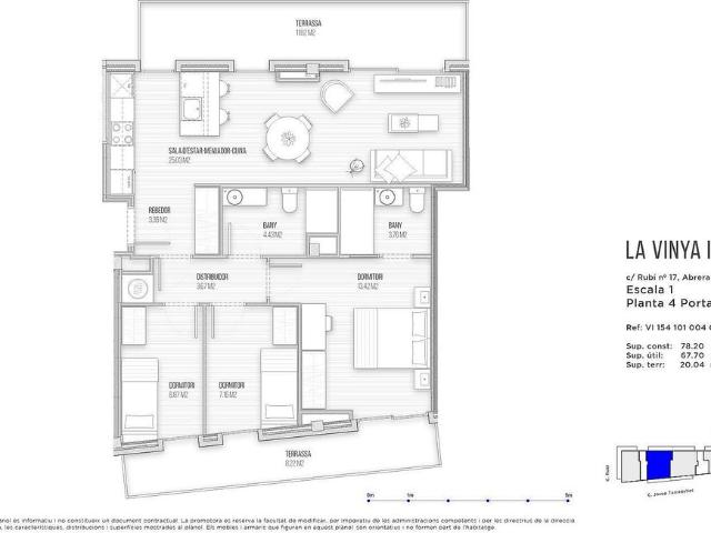 Piso en alquiler en calle Rubí, Abrera, de 67 m² 3 habitaciones por 1.579