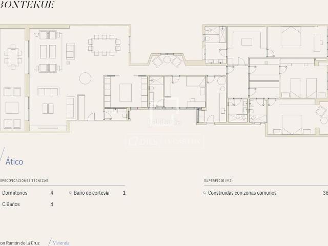 Piso en venta en Madrid, Castellana. Piso Excelentes de 4 dormitorios con 30m terraza en venta en Recoletos, Madrid. Pisos.