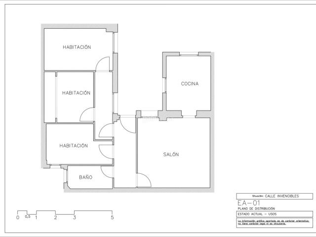 Piso en venta en Madrid, San Isidro. Piso de 69 m con 3 dormitorios y ascensor en Invencibles, Madrid. Pisos.