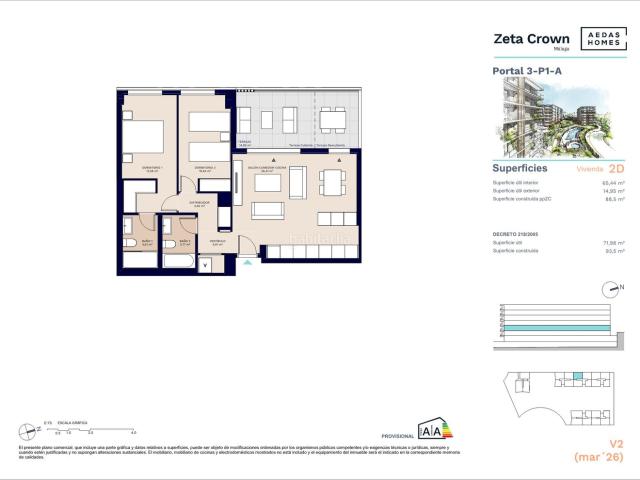 Piso en venta en Málaga, Distrito Zeta Recinto Ferial Cortijo de Torres. Pisos.