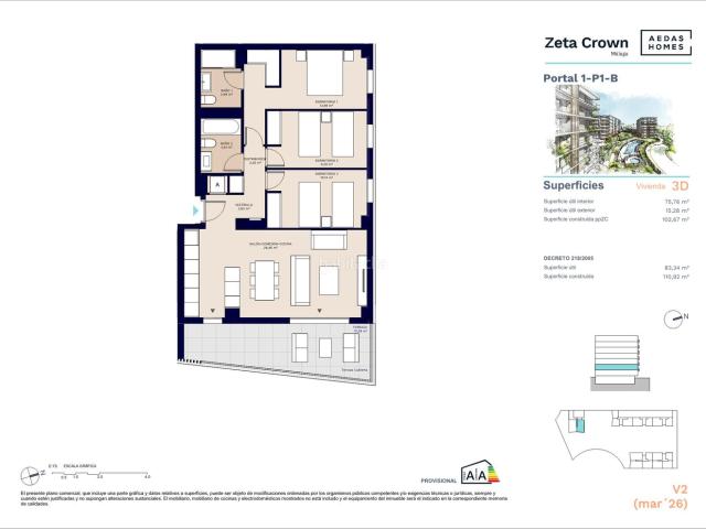Piso en venta en Málaga, Distrito Zeta Recinto Ferial Cortijo de Torres. Pisos.