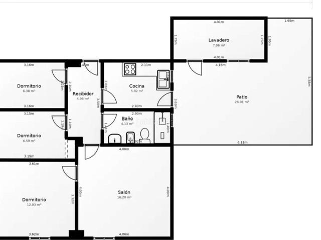 Piso en venta en Almoines. Piso en Almoines en planta baja de un edificio de 3 plantas con terraza. Pisos.