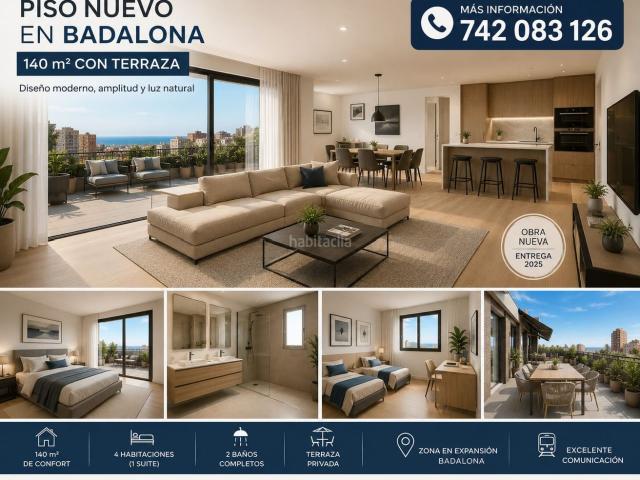 Piso en venta en Badalona, La Salut. PROMOCIÓN DE OBRA NUEVA EN BADALONA VIVIENDAS SOBRE PLANO. Pisos.