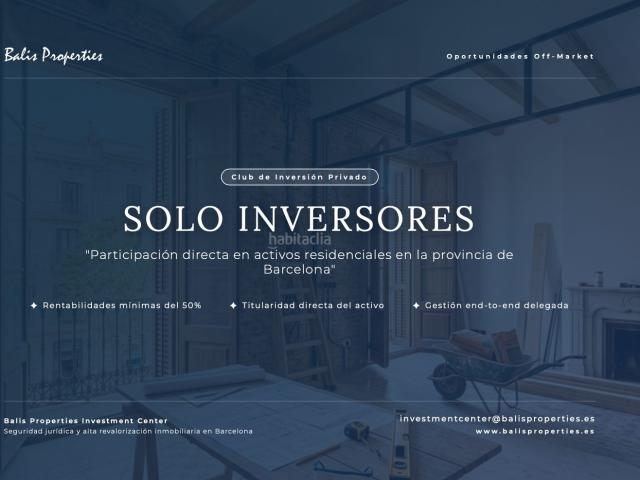 Piso en venta en Barcelona, Sant Gervasi Galvany. OPORTUNIDADES DE INVERSIÓN INMOBILIARIA. Pisos.