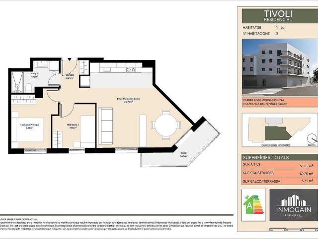 Piso en venta en calle Bisbe Morgades, Vilafranca del Penedès, de 51 m² 2 habitaciones por 239.000