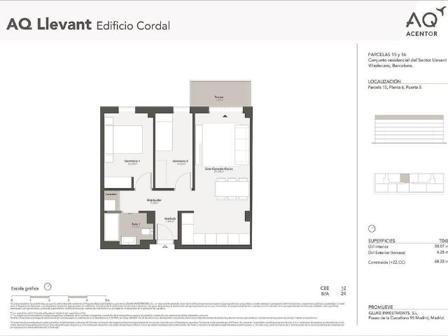 Piso en venta en calle De Carmen Conde, Viladecans, de 50 m² 2 habitaciones por 335.000