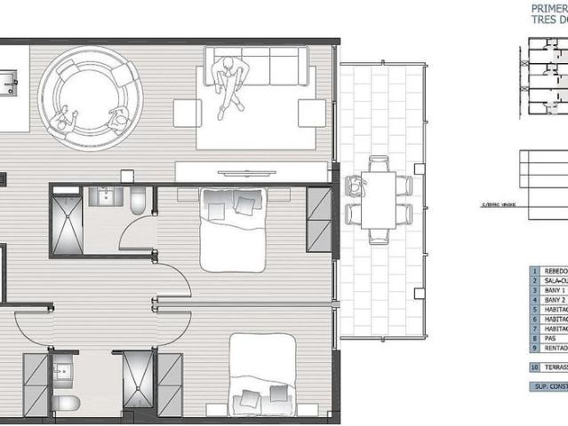 Piso en venta en calle De la Font, Palamós, de 90 m² 3 habitaciones por 310.000