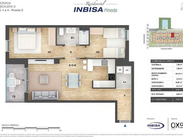 Piso en venta en calle De la Granja, Pineda de Mar, de 71 m² 2 habitaciones por 264.800
