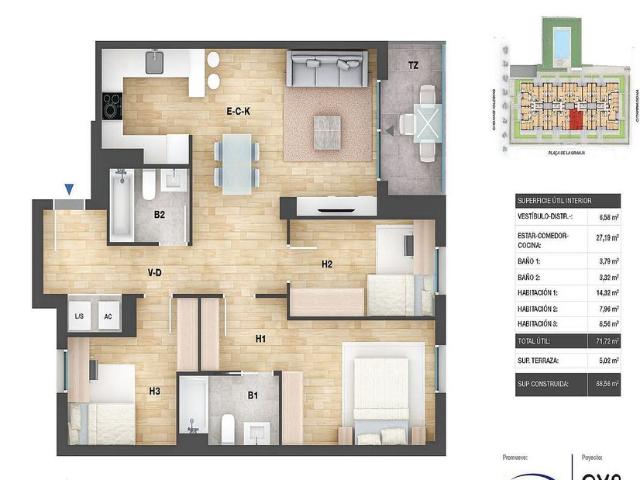 Piso en venta en calle De la Granja, Pineda de Mar, de 89 m² 3 habitaciones por 329.500