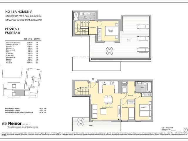 Piso en venta en calle De Sant Gabriel, Esplugues de Llobregat, de 79 m² 3 habitaciones por 502.000