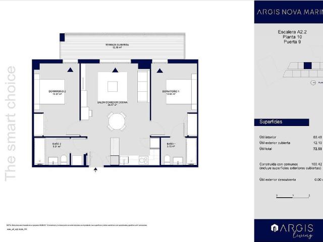 Piso en venta en calle Del Foc, Barcelona, de 100 m² 2 habitaciones por 454.000