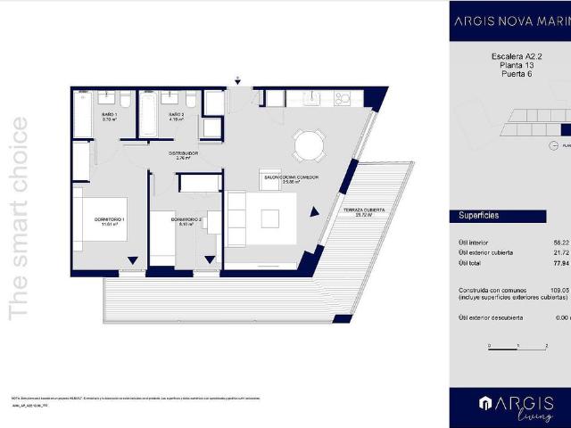 Piso en venta en calle Del Foc, Barcelona, de 109 m² 2 habitaciones por 481.000