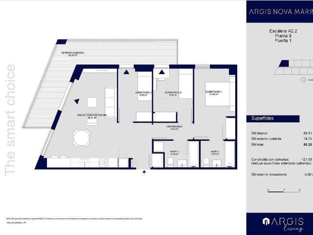 Piso en venta en calle Del Foc, Barcelona, de 121 m² 3 habitaciones por 523.000