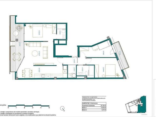 Piso en venta en calle Lluís Moreno Pallí, Calonge, de 97 m² 3 habitaciones por 433.000