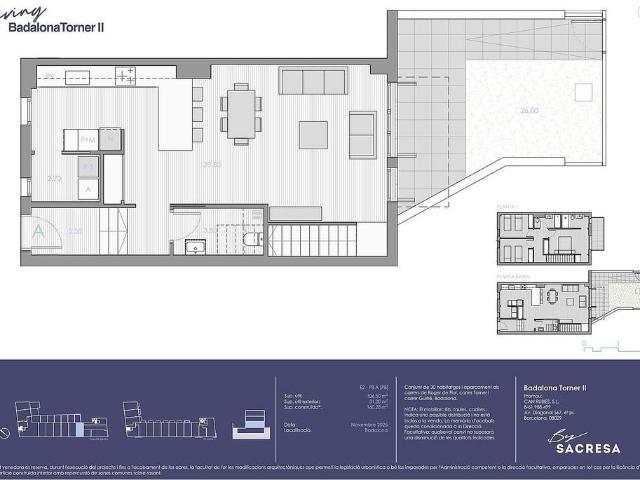 Piso en venta en calle Roger de Flor, Badalona, de 107 m² 3 habitaciones por 658.800