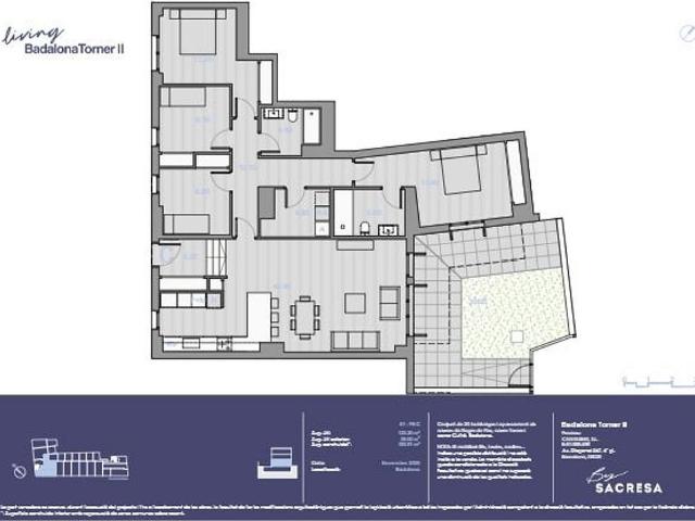 Piso en venta en calle Roger de Flor, Badalona, de 122 m² 4 habitaciones por 753.800