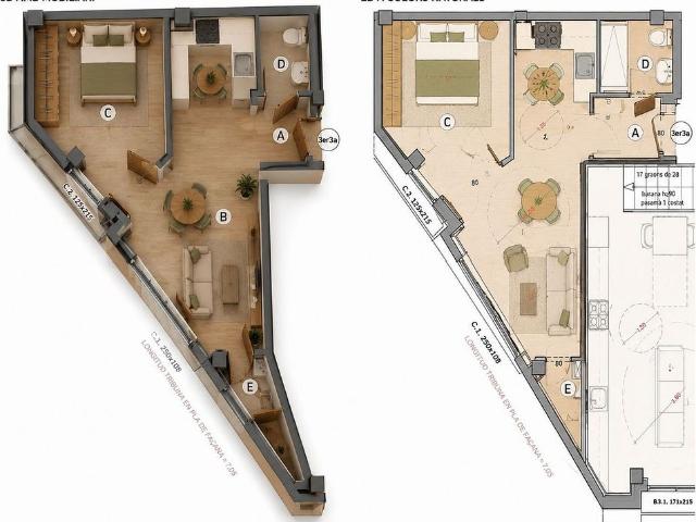 Piso en venta en calle Sant Damià, Terrassa, de 36 m² 1 habitación por 165.000