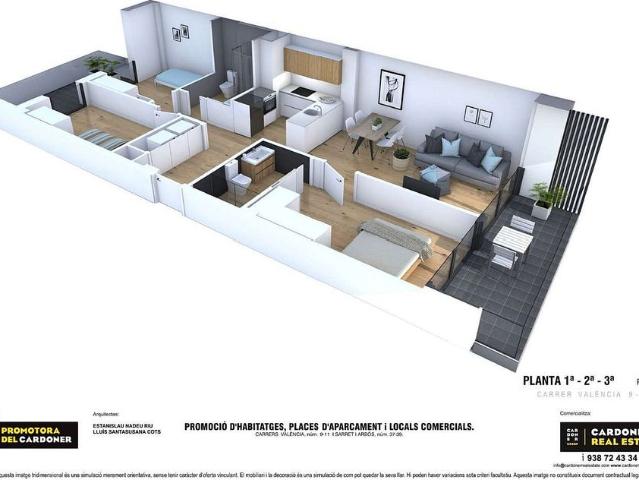 Piso en venta en calle Valencia, Manresa, de 70 m² 3 habitaciones por 285.000