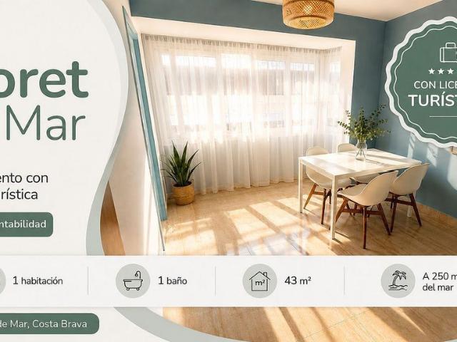 Piso en venta en calle Vall de Venècia, Lloret de Mar, de 43 m² 1 habitación por 138.000