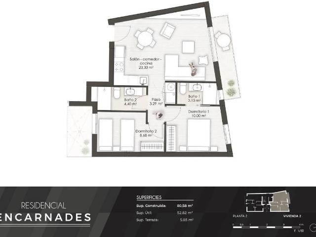 Piso en Venta en El Raval Portes Encarnades