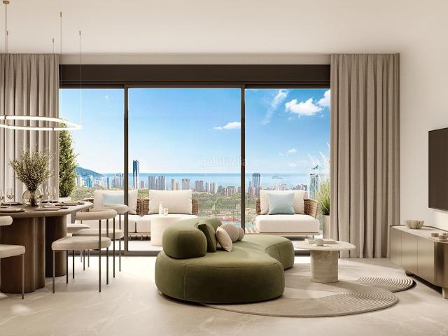 Piso en venta en Finestrat, Golf Bahía. Apartamento de 2 dormitorios y 2 baños con piscina y jardín en Finestrat. Pisos.