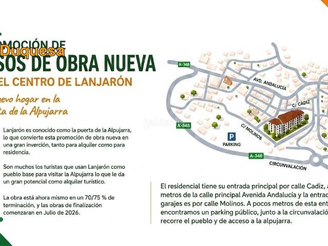 Piso en venta en Lanjarón. OBRA NUEVA Piso de 2 Dorm. y 1 Baño en LANJARÓN. Pisos.