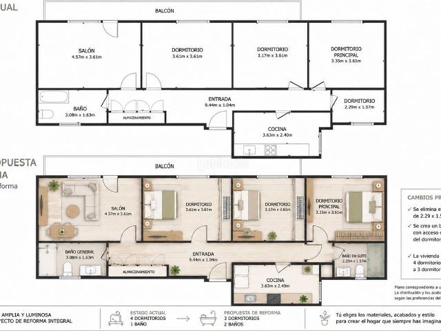 Piso en venta en Salamanca, Teso de la Feria Arrabal. Vivienda con proyecto de reforma integral en Salamanca. Pisos.