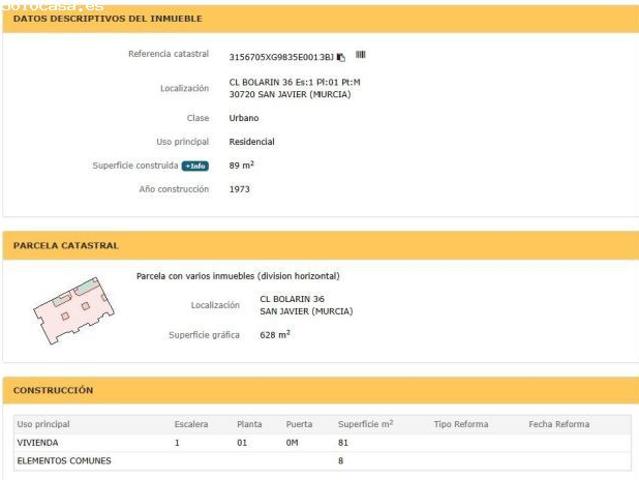 Piso en Venta en Santiago de la Ribera, Murcia