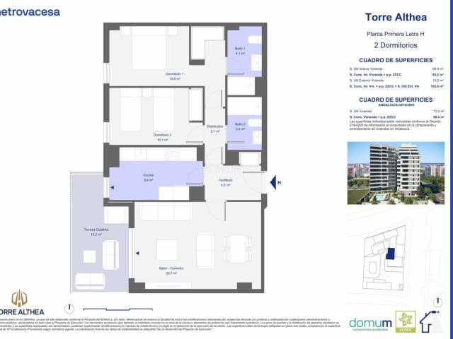 Piso en venta en Sevilla, Santa Clara. Torre Althea. Pisos.