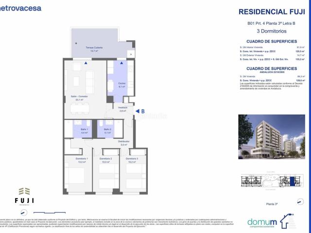 Piso en venta en Sevilla, Palmas Altas. Residencial Fuji. Pisos.