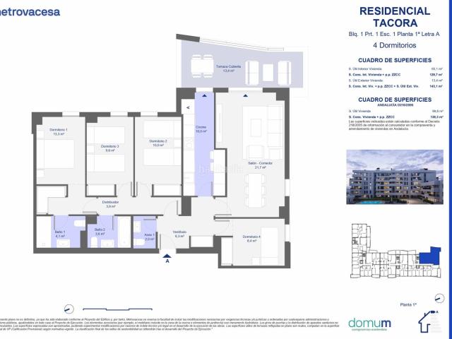 Piso en venta en Sevilla, Palmas Altas. Residencial Tacora. Pisos.
